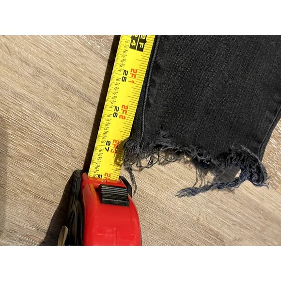 Madewell Women's Jeans 32 9" High-Rise Skinny Black Button Fly Raw‎ Hem EUC - Picture 9 of 10